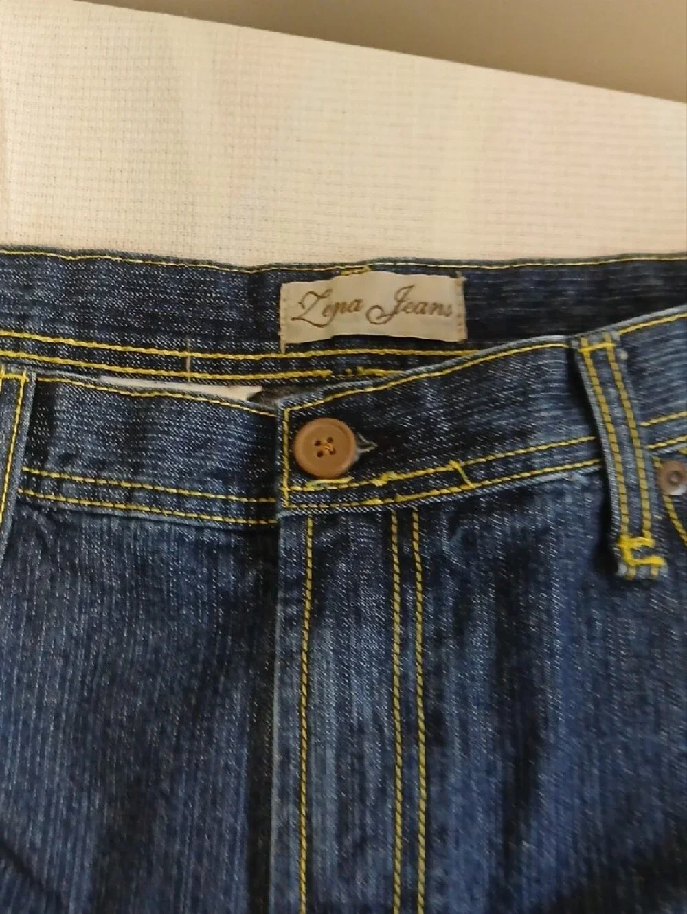 Zena Men's Straight Denim Jeans in Dark Blue